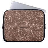 Rose Gold Imitate Glitzer Personalisierter Laptop- Laptopschutzhülle (Vorderseite)