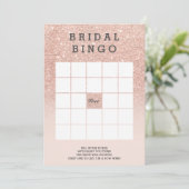 Rose Gold Imitate Glitzer Rosa Bingo (Stehend Vorderseite)