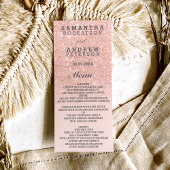 Rose Gold Imitate Glitzer Rosa ombre Hochzeitsmenü Menükarte