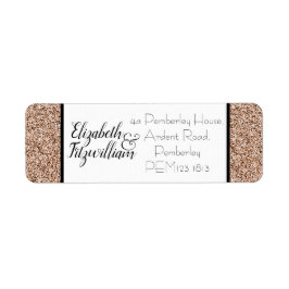Rose Gold Imitate Glitzer Rücksendeadresse