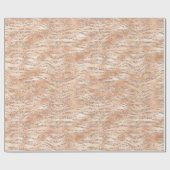 Rose Gold Imitate Glitzer Zebra Streifen Geschenkpapier (Flach)