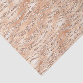 Rose Gold Imitate Glitzer Zebra Streifen Seidenpapier (Ausschnitt)