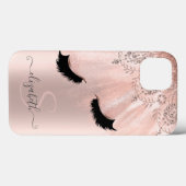 Rose Gold Imitate Lashes Rose Gold Case-Mate iPhone Hülle (Rückseite (Horizontal))