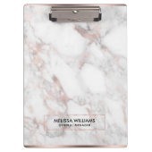 Rose-Gold-Imitate - Marmorrahmen Klemmbrett (Vorderseite)