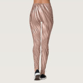 Rose Gold Imitate Metallic Streak Gemustert Leggings (Rückseite)