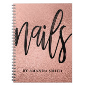 Rose Gold Imitate Nägel Nägel Ernennung Notizblock (Vorderseite)
