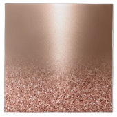 Rose Gold Imitate Rosa Glitzer Fliese (Vorderseite)
