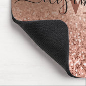 Rose Gold Imitate Rosa Glitzer Mousepad (Ecke)