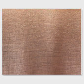 Rose Gold Imitate Sepia Linen Mesh Metallic Burlap Geschenkpapier (Flach)