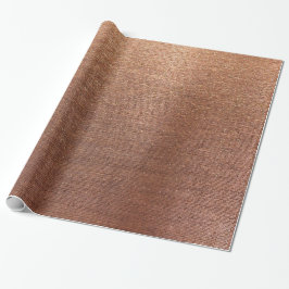 Rose Gold Imitate Sepia Linen Mesh Metallic Burlap Geschenkpapier