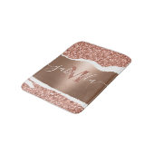 Rose Gold Imitate und Glitzer Badematte (Schrägansicht)