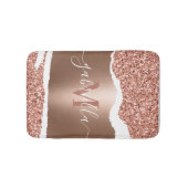 Rose Gold Imitate und Glitzer Badematte (Vorderseite)