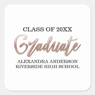 Rose Gold-Imitate verdecken Abschluss jeder Farbe Quadratischer Aufkleber