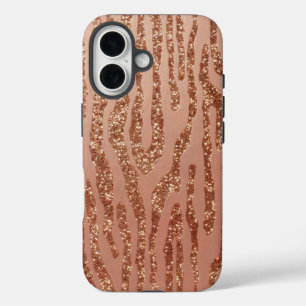 Rose Gold Imitats Bois iPhone 16 Fall Hülle