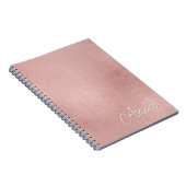 Rose Gold Imitats Einfache Minimalistische Anwendu Notizblock (Rechte Seite)