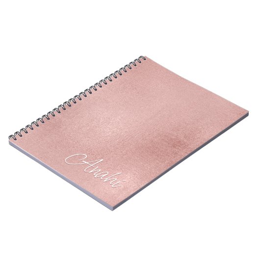 Rose Gold Imitats Einfache Minimalistische Anwendu Notizblock (Linke Seite)
