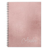 Rose Gold Imitats Einfache Minimalistische Anwendu Notizblock (Vorderseite)