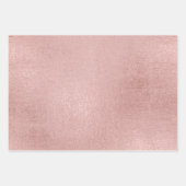 Rose Gold Imitats Foil Hearts Liebe Script | Pink Geschenkpapier Set (Vorderseite 3)