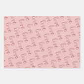 Rose Gold Imitats Foil Hearts Liebe Script | Pink Geschenkpapier Set (Vorderseite 2)