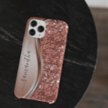 Rose Gold Imitats Glitzer Bling Handgeschriebener  Case-Mate iPhone Hülle<br><div class="desc">Das Design ist ein Foto und die Hüllen sind nicht mit echtem Glitzer, Sequinen, Metallen oder Holz gemacht. Dieses Design ist auch auf anderen Telefonmodellen erhältlich. Wählen Sie Gerätetyp aus, um andere iPhone-, Samsung Galaxy- oder Google-Hüllen zu sehen. Einige Stile können geändert werden, indem Sie Style auswählen, wenn dies eine...</div>