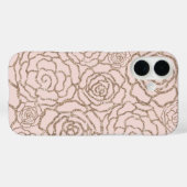 Rose Gold Imitats Glitzer | Blütenrosa Case-Mate iPhone Hülle (Rückseite (Horizontal))