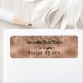 Rose Gold Imitats Glitzer & Fox Rückgabeadresse (Insitu)