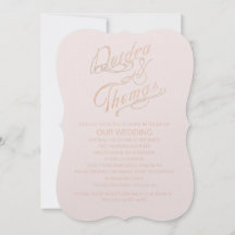 Rose Gold Imitats Glitzer Gem Einladungen