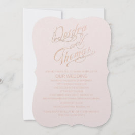 Rose Gold Imitats Glitzer Gem Einladungen