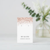 Rose Gold Imitats Glitzer-Grafikkarte Visitenkarte (Stehend Vorderseite)