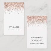 Rose Gold Imitats Glitzer-Grafikkarte Visitenkarte (Vorne/Hinten)