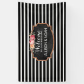 Rose Gold Imitats Glitzer Rosa Streifen Hochzeit Banner (Vertikal)