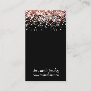 Rose Gold Imitats Glitzer Signatur Ofenanzeige Visitenkarte