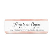 Rose Gold Imitats Rücksendeadresse (Vorne)