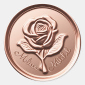 Rose Gold Imitats Wax Wedding Umschlag Aufkleber S (Vorderseite)
