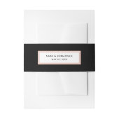 Rose Gold in Schwarz | Hochzeit Einladungsbanderole (Vorderseite Beispiel)