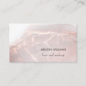Rose Gold  Ink Marble | QR Code Visitenkarte (Vorderseite)