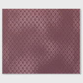Rose Gold Interwoven Lattice Muster auf Burgund Geschenkpapier (Flach)