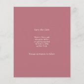 Rose gold ivory photo wedding Save the Date Flyer (Hinten)