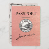 Rose Gold Jamaica Pass Save the Date (Vorne/Hinten)