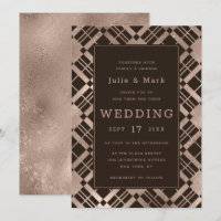Rose Gold & Jegliche Hintergrundfarbe Karierte Hoc