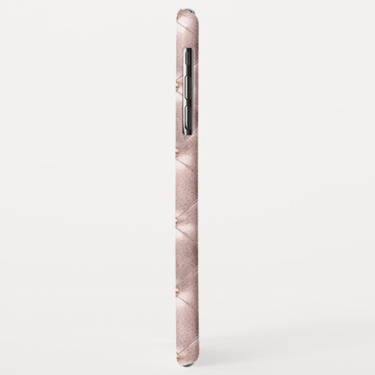 Rose Gold Jewel Bling Cushion geheftetes Kissen Case-Mate iPhone Hülle (Hinten/Links)