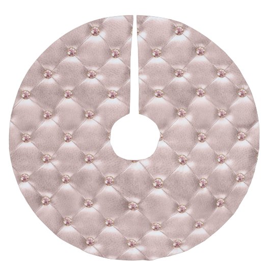Rose Gold Jewel Bling Cushion geheftetes Kissen Polyester Weihnachtsbaumdecke (Vorderseite)