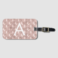 Rose Gold Jeweled Classic Monogram Name