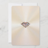 Rose Gold Jubiläumseinladungen, Personalisiert Einladung (Rückseite)