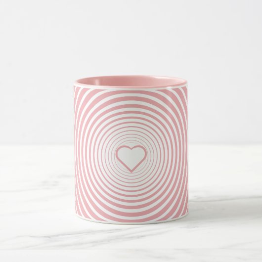 Rose Gold-Kaffee-Tasse mit Herz Tasse (Zentrum)