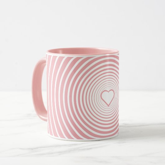 Rose Gold-Kaffee-Tasse mit Herz Tasse (Vorderseite Links)