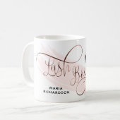 Rose Gold Kaffeetasse (Vorderseite Links)