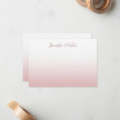Rose Gold-Kalligrafierte Skriptname Chic-Vorlage Mitteilungskarte (Vorderseite/Rückseite Beispiel)