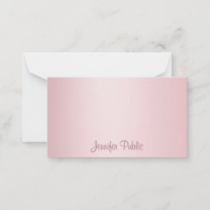 Rose Gold-Kalligraphische Skriptmonogramm-Vorlage Mitteilungskarte