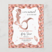 Rose Gold Kleine Mermaid Baby Dusche Budget (Vorderseite)